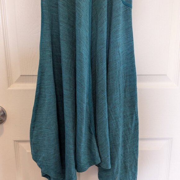 Ibex Carmen Merino Wool Racerback Tank Dress Fit & Flare Teal Blue Size Smal - Picture 4 of 11